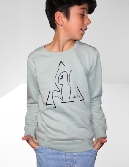 Sweat-shirt écoresponsable col rond enfant