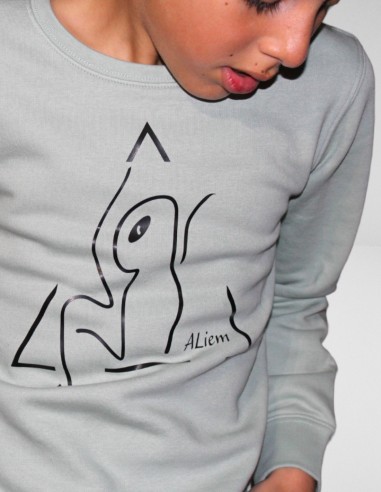Sweat-shirt écoresponsable col rond enfant