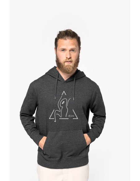 Sweat-shirt recyclé à capuche mixte