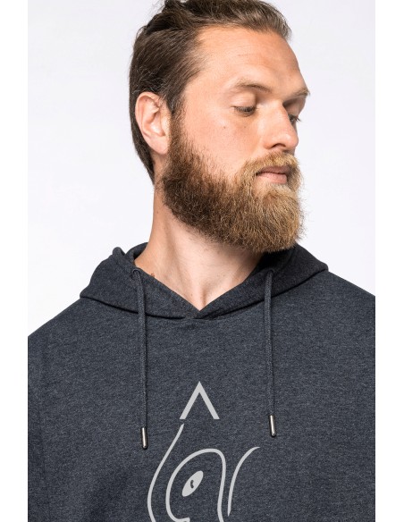 Sweat-shirt recyclé à capuche mixte