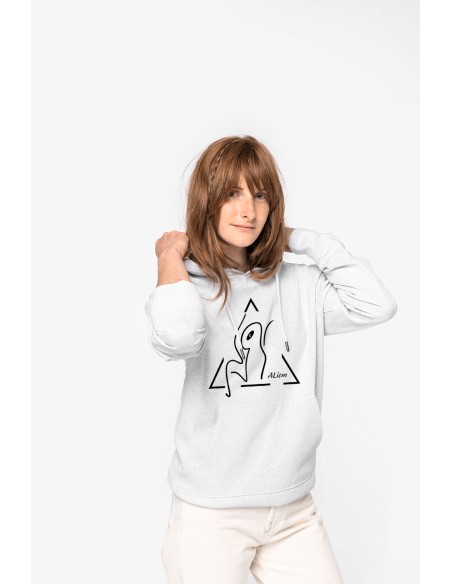 Sweat-shirt recyclé à capuche mixte