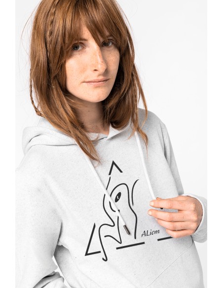 Sweat-shirt recyclé à capuche mixte