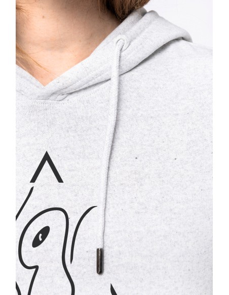 Sweat-shirt recyclé à capuche mixte