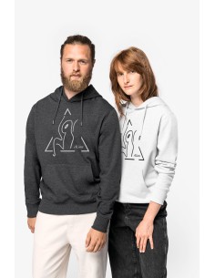 Sweat-shirt recyclé à capuche mixte