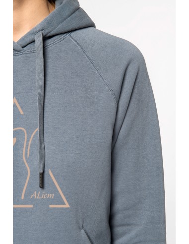 Sweat-shirt capuche raglan femme