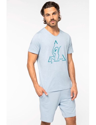 T-shirt Slub bords francs homme