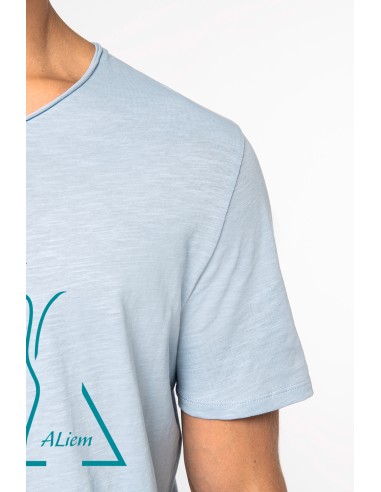 T-shirt Slub bords francs homme
