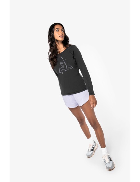 T-shirt raglan manches longues femme