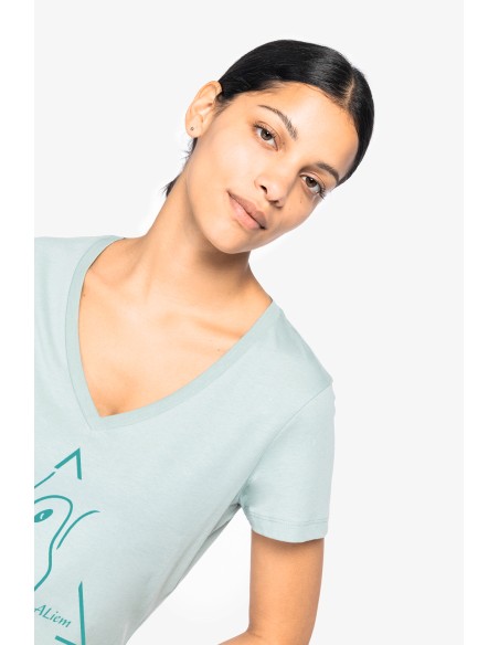 T-shirt col V femme