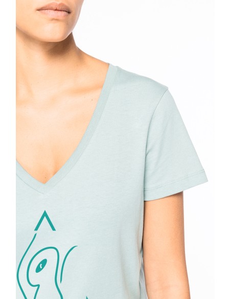 T-shirt col V femme